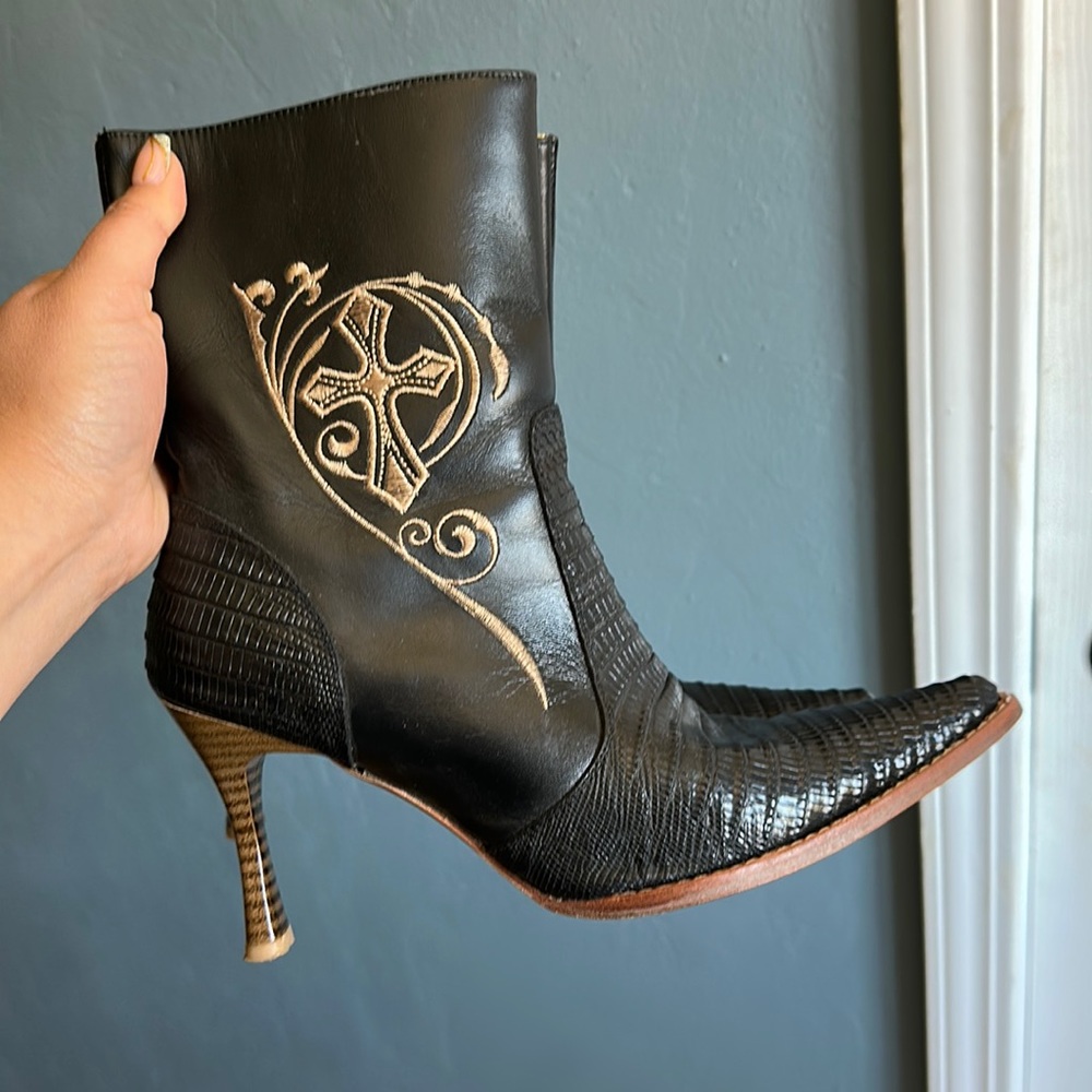 Women, cowboy style boots